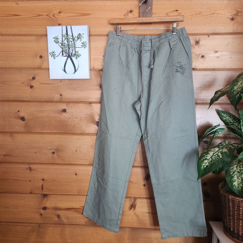 Guy Harvey AFTCO Bluewater Marlin Graphic Fishing Casual Lounge Pants Stretch M